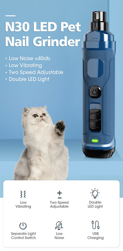 Cortauñas para Mascotas con LED, Doble Velocidad y Carga USB - Image 7