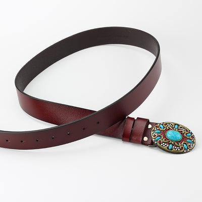 Cinturón de Cuero para Mujer con Adornos de Cuentas Decorativas - Image 9