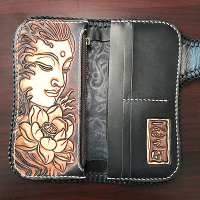 Billetera de Cuero Genuino Grabado para Hombre - Image 7