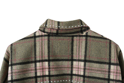Chaqueta Camisa a Cuadros con Flecos - Image 5