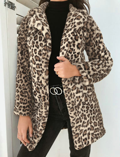 Cardigan con Solapa de Felpa Ajustado - Image 4