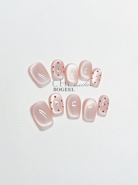 Uñas Postizas con Fototerapia Blancas Suaves - Image 2