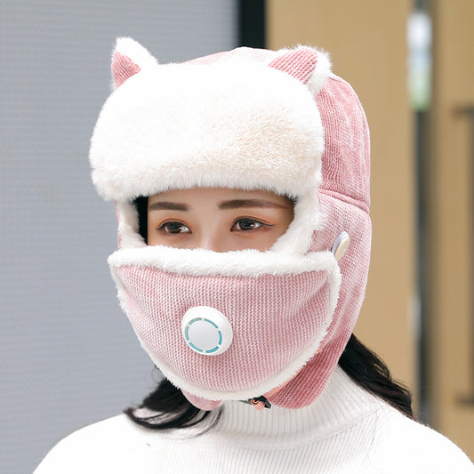 Gorro Bomber Anti-empañamiento para Mujer Estilo Ruso con Orejeras