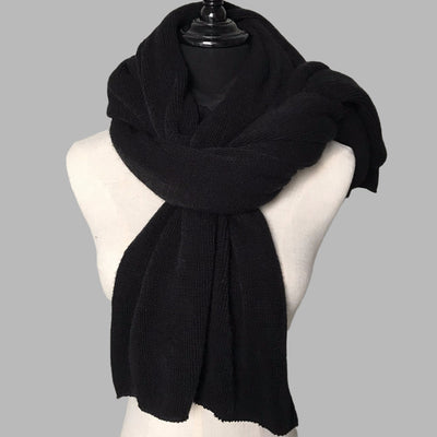 Bufanda de Cachemira para Mujer - Abrigo Cálido Invierno Color Sólido - Image 16