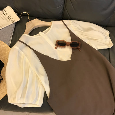 Conjunto de 2 Piezas: Blusa Tencel y Vestido Maxi con Tirante Francés - Image 12