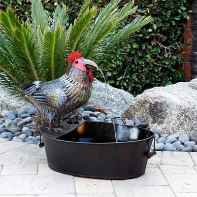 Fuente Decorativa de Jardín con Flujo de Agua - Artesanía en Resina y Hierro - Image 4