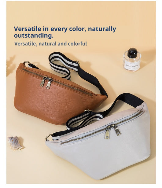Bolso Mensajero de Cuero Genuino para Mujer - Gran Capacidad, Estilo Casual - Image 22