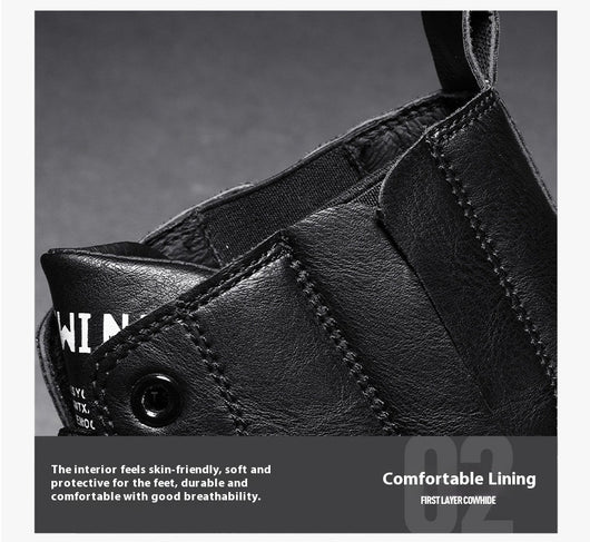 Botas Martin de Cuero para Hombre - Estilo Retro Versátil - Image 11