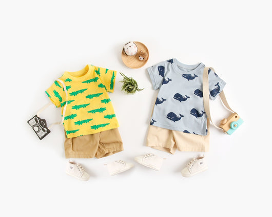 Traje de Verano para Niño con Diseño de Animales Cartoon - Image 8