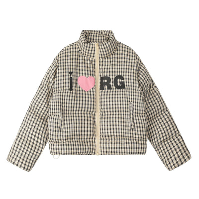 Chaqueta Corta de Algodón Estilo Retro Americano a Cuadros - Image 7
