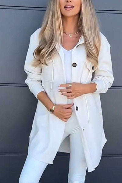 Chaqueta de Twill con Capucha y Bolsillos para Otoño e Invierno - Image 9