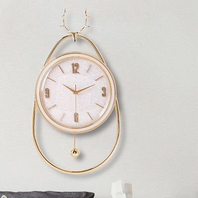 Reloj de Pared Cabeza de Ciervo Nórdico Lujo Minimalista - Image 3