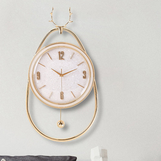 Reloj de Pared Cabeza de Ciervo Nórdico Lujo Minimalista - Image 3