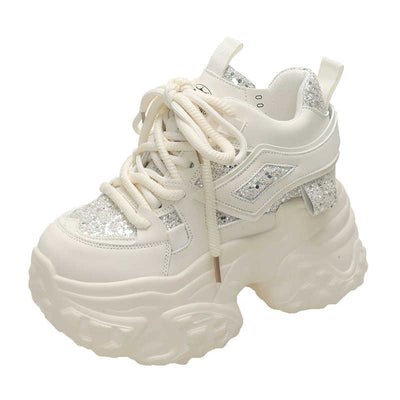 Tenis Dad Shoes con Plataforma Oculta de 10cm y Lentejuelas - Image 3