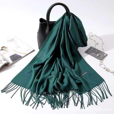 Bufanda de Imitación Cashmere para Mujer - Chal Versátil Cálido con Flecos - Image 33