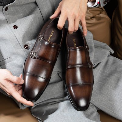 Zapatos de Cuero Premium para Hombre con Doble Hebilla - Estilo Ejecutivo - Image 2