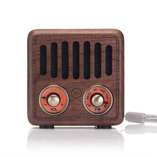Parlante Bluetooth Retro en Madera de Nogal - Image 5