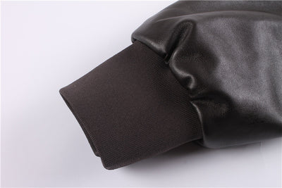 Abrigo de Cuero con Pelaje Estilo Aviador Retro Oversize - Image 10