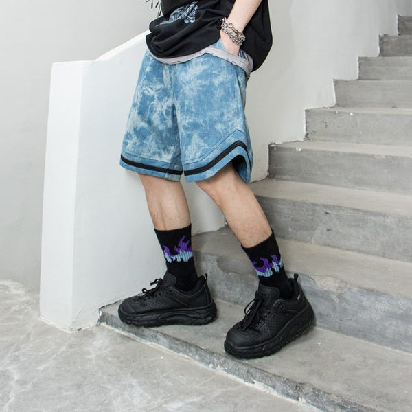 Shorts de Mezclilla Desteñida para Hombre