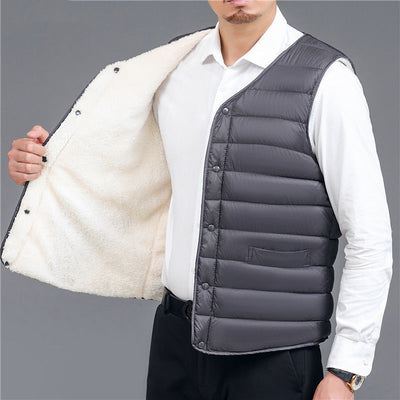 Chaleco Acolchado de Algodón Pluma para Hombre Talla Grande - Calidez Extrema - Image 4