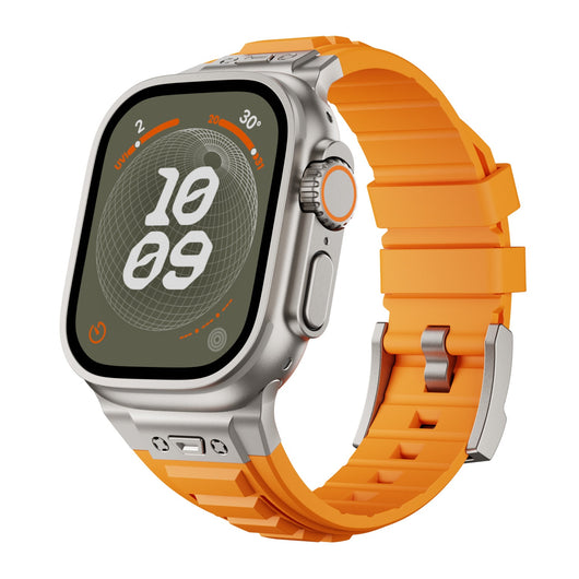 Correa Elástica de Silicona con Hebilla Metálica Plegable para iWatch 1-9 - Image 4