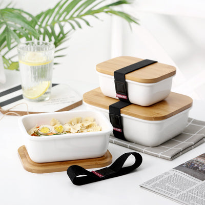 Recipiente de Cerámica Japonesa para Refrigerador - Caja Multiusos con Tapa - Image 3
