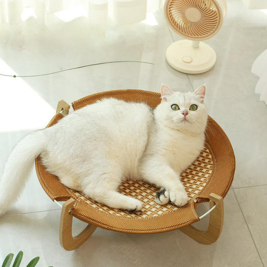 Cama Elevada de Ratán Tejido para Gatos y Perros - Cómoda Fresca Todo Año - Image 9