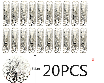 20 Tubos Metálicos Dorados Ajustables para el Cabello - Image 8