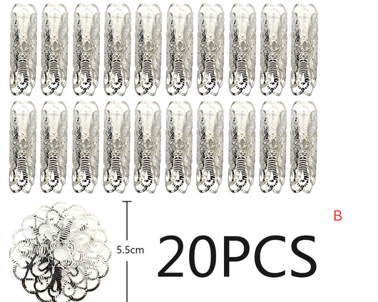 20 Tubos Metálicos Dorados Ajustables para el Cabello - Image 8