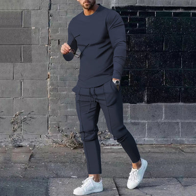 Conjunto Casual Hombre: Playera Manga Larga y Pantalón Liso - Image 12