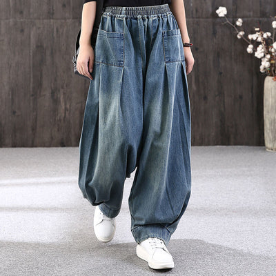 Pantalones Harem Denim Talla Grande Mujer - Cómodos y Versátiles - Image 5