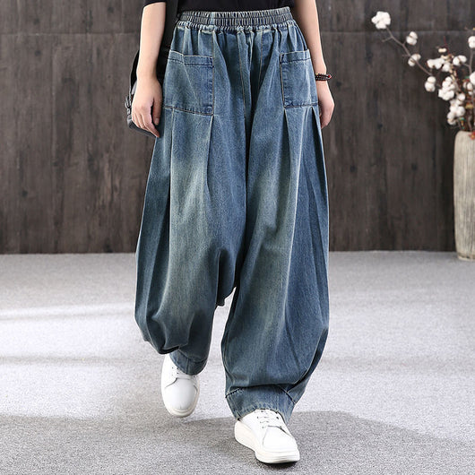 Pantalones Harem Denim Talla Grande Mujer - Cómodos y Versátiles - Image 5