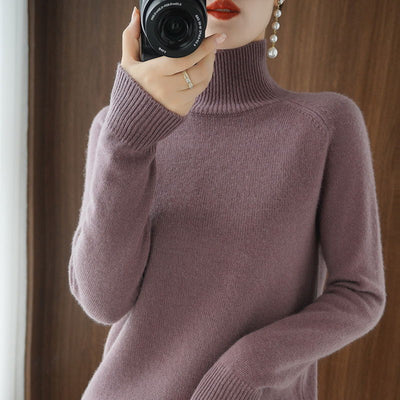 Suéter Cuello Alto Mujer - Pullover Liso y Versátil - Image 9