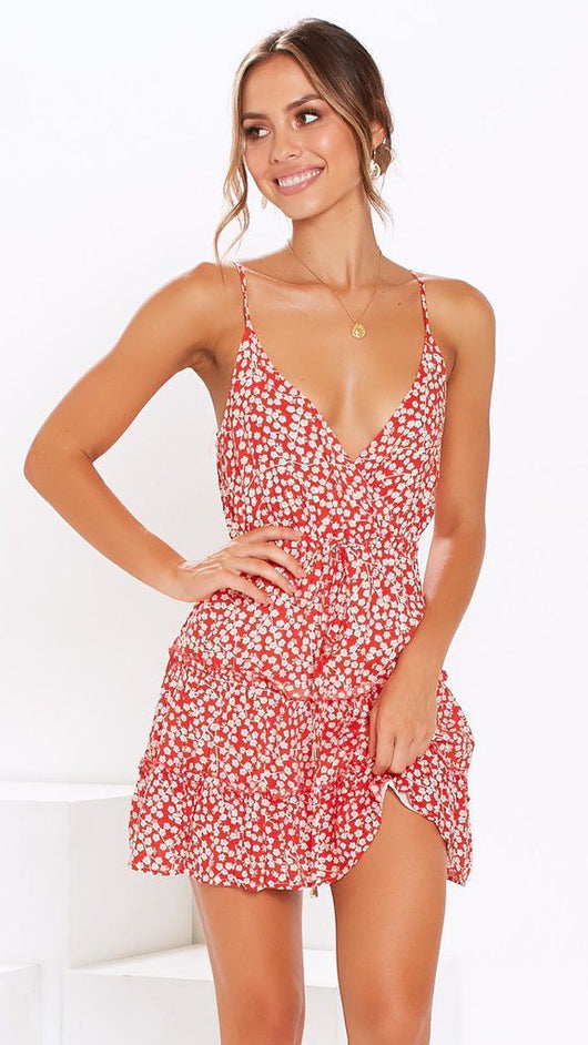 Vestido Floral Escotado con Espalda Abierta - Image 3