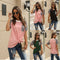Blusa Estampado Leopardo Manga Corta para Mujer