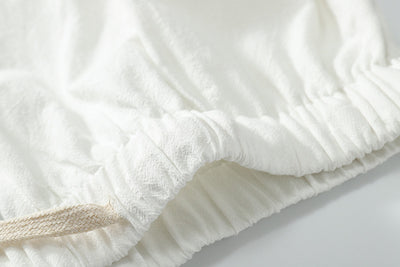 Pantalón Slim Coreano Hombre - Conjunto de 2 Piezas Algodón y Lino - Image 8