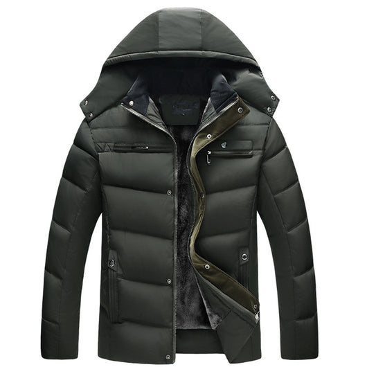 Chaqueta de Plumas con Capucha para Hombre, Corte Slim - Image 11