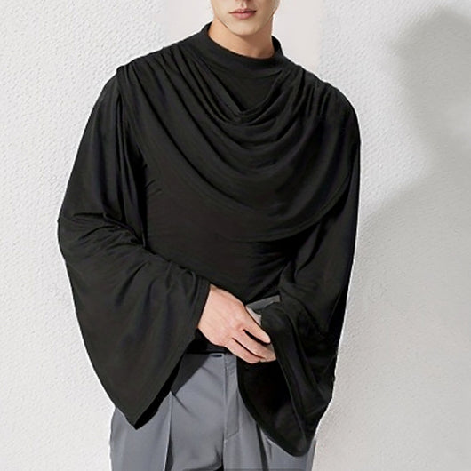 Playera Manga Larga Cuello Alto Slim Fit con Cuello Tipo Swing - Image 13