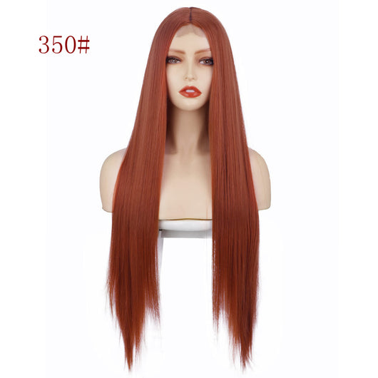 Peluca de Encaje Frontal en Fibra Térmica - Cabello Sintético Resistente al Calor - Image 5