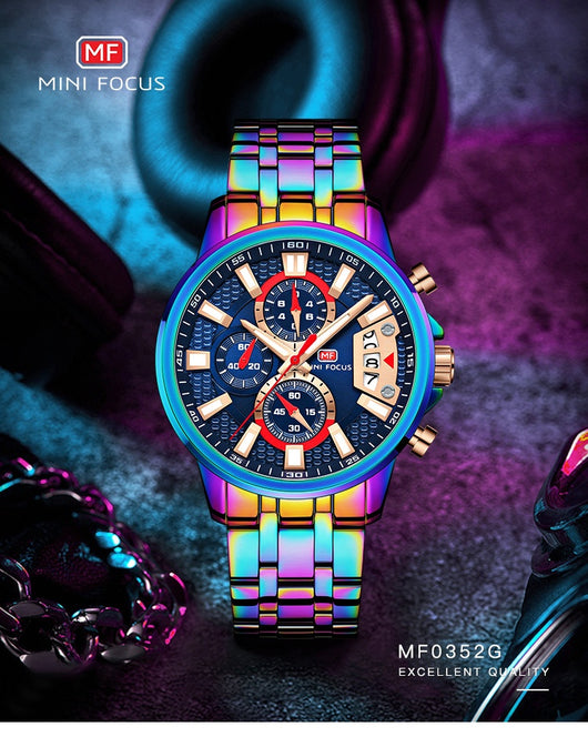 Reloj de Cuarzo Personalizado Resistente al Agua con Esfera de Color Mágico - Image 10