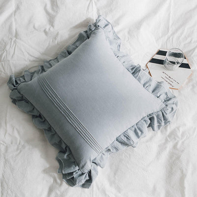 Funda de Almohada Pequeña de Algodón Puro con Volantes - Image 6