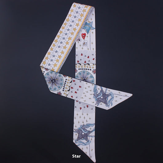 Pañuelo de Seda Twill Doble Capa Serie Tarot con Asas - Image 7