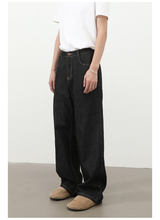 Jeans Retro Holgados con Cintura Elástica Estilo Coreano para Hombre - Image 27