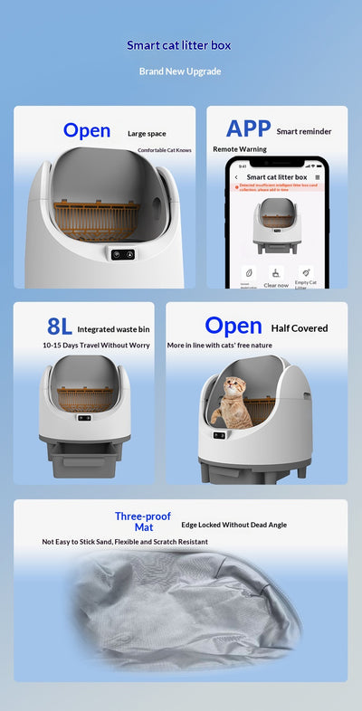 Arenero Automático para Gatos con Pala Inteligente y Amplio Espacio - Image 11