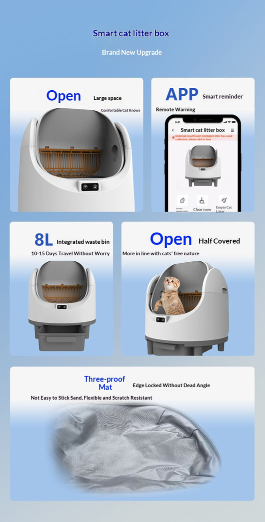 Arenero Automático para Gatos con Pala Inteligente y Amplio Espacio - Image 11