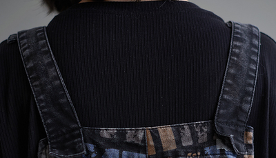 Overol de Mezclilla Retro Literario Talla Grande para Mujer - Image 12