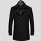 Abrigo Ejecutivo de Invierno para Hombre - Gabardina Gruesa con Doble Cuello