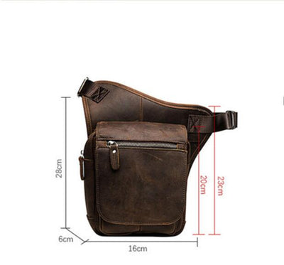 Bolso Mensajero Retro de Cuero Genuino para Hombre - Image 8