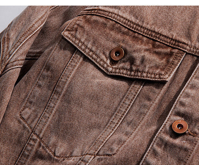 Chaqueta Vaquera Vintage con Detalles Cruzados para Hombre - Image 9
