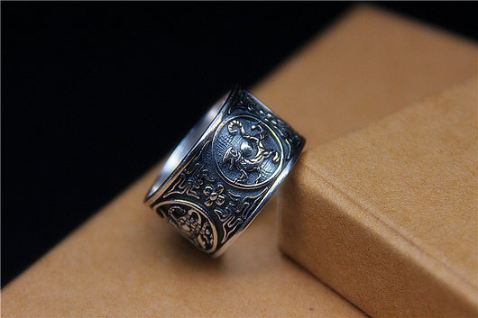 Joyería de Plata Tailandesa Dragón Azul y Tigre Blanco Estilo Antiguo Chino - Image 8